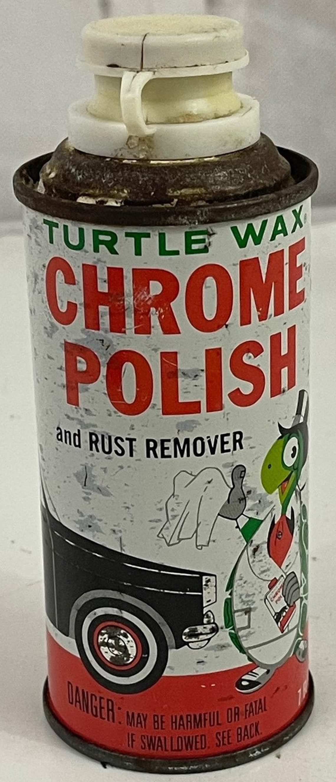 Vintage Turtle Wax Chrome Polish and Rust Remover Can Etsy