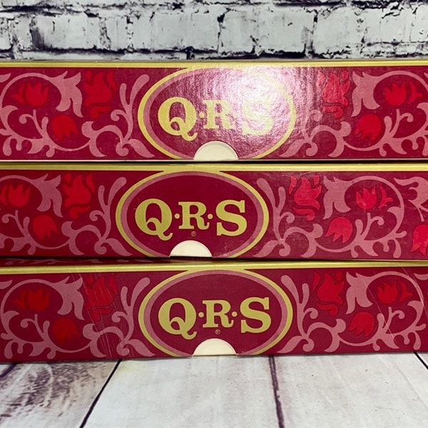 Vintage Set of 3 QRS piano word rolls Spanish flea and others