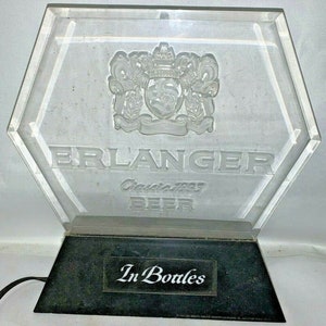 Vintage Erlanger Classic 1895 Beer Light Up Edge Lit Display
