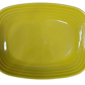 Fiesta - Sunflower Yellow Rectangular Platter Homer Laughlin Ceramic Dish Dining