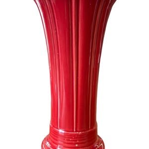 Fiesta - Scarlet Red Medium Flower Vase Homer Laughlin Ceramic Home Decor HLC