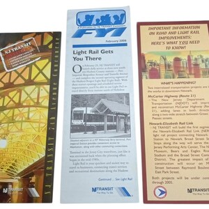 NJ Transit Pamphlets Set Of 3 2000s Retro Collectible Nostalgic New Jersey