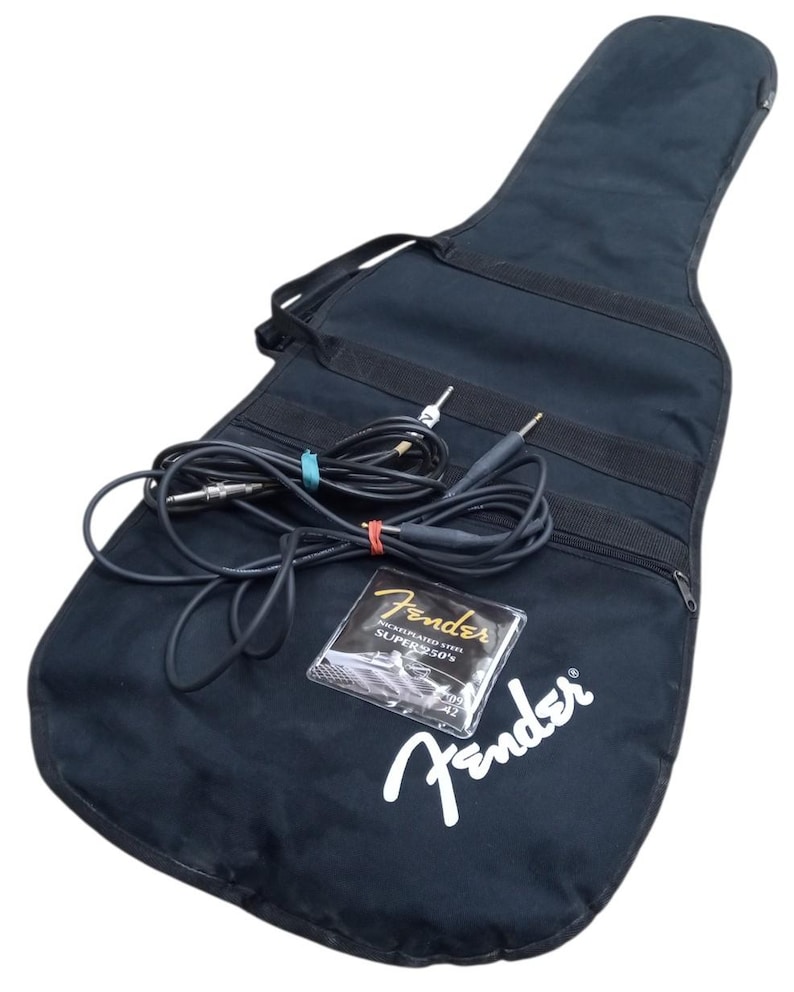 Fender Guitar Carrying Case W/Cords & Strings Collectible Music Equipment image 1