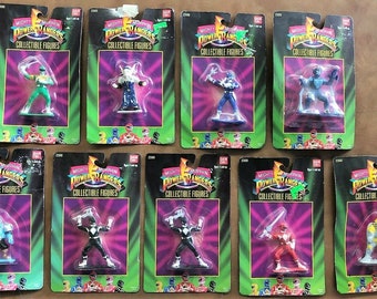 9 Mighty Morphin Power Rangers & Space Aliens 1993 Actionfiguren Bandai In Pack Lot 1