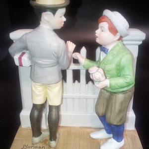 Norman Rockwell Porcelain Figurine, &quot;The Rivals&quot; SEP 1980