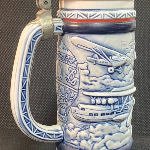 1981 Limited Edition Avon Exclusive Flying Classics Aviation Numbered Beer Stein