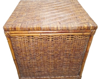 Rattan Crate Home Decor Vintage Collectible Decorative Clothes Storage