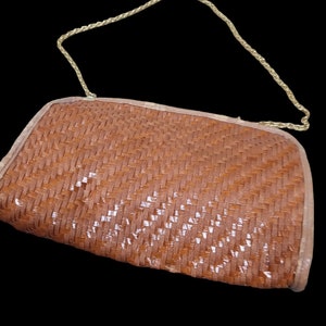 Clutch Geldbörse Woven Rost Vintage Made in Italy für Die Union