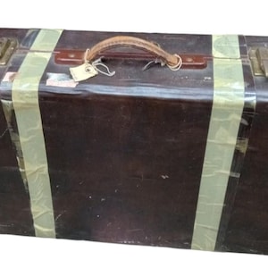 Samsonite Brauner Antiker Koffer Vintage Sammler Reisegepäck 1950er Jahre