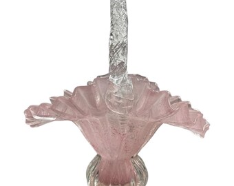 フェントン社　ボブネイル　ムーンストーン　フリルバスケット フェントン社 ボブネイル ムーンストーン フリルバスケット