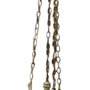 Leviton Hanging Swag Lamp W/Table Likely 1960s Vintage Lighting 70" Inch Chain