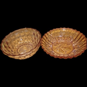 Pink Depression Glass Bowls Antique Fostoria America 1930s Vintage Set of 2
