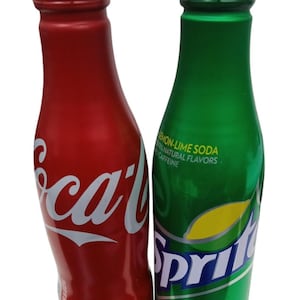 Sprite & Coca Cola Aluminum Bottles Sealed Collectible Nostalgic Soda Soft Drink
