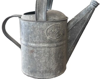 Watering Can L MFG & CO G Tin Can Vintage