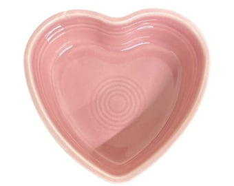 Fiesta - Peony Pink Heart Ramekin Homer Laughlin Ceramic Dish Valentine's