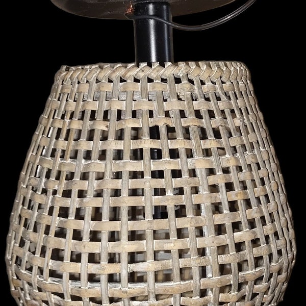 Luminaire Rustic Bamboo Wicker Rattan Ceiling Hanging Light Fixture