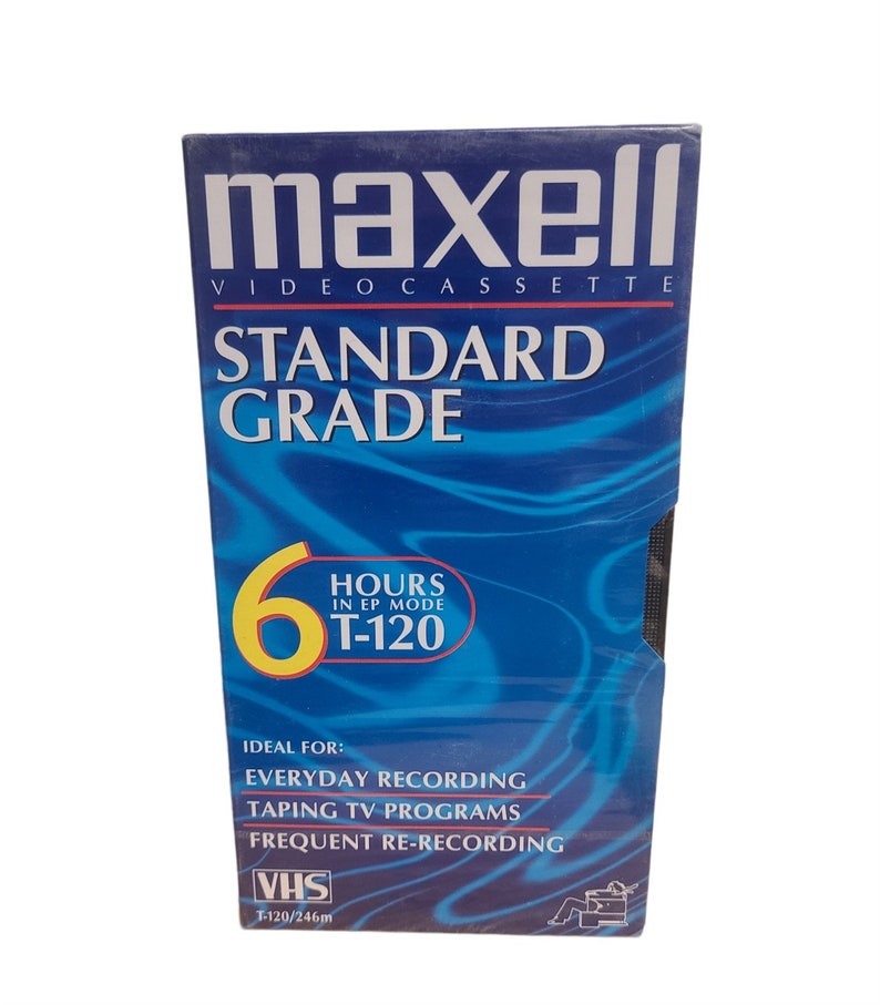 Maxwell Standard Grade VHS Blank Tapes Six Hours T120 Set of Etsy