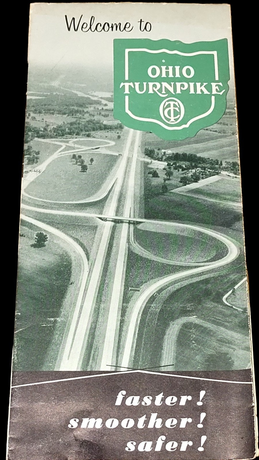 Vintage Ohio OH Turnpike Map Brochure - Il 1080xN.4311380057 Milc 