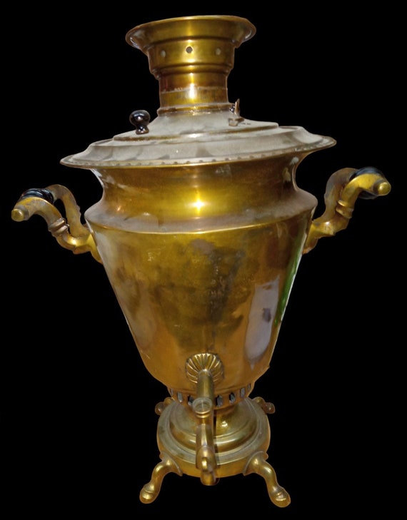 アンティーク サモワール 赤金装飾 アンティーク サモワール 赤金装飾