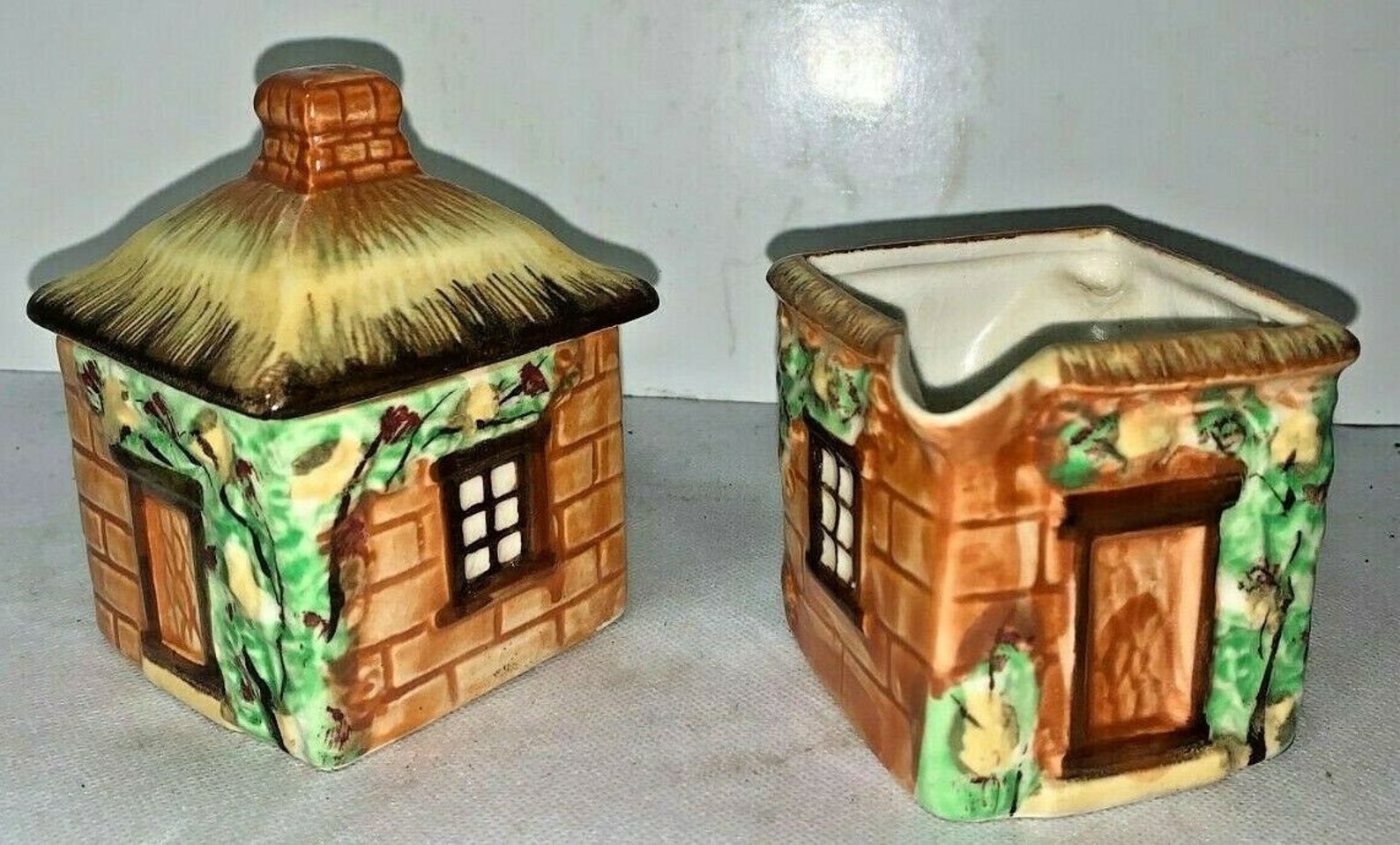 Vintage Made in Occupied Japan Cottage Teapot With Creamer and Etsy