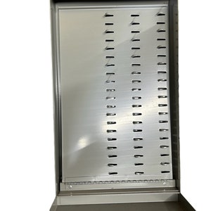 Grey Metal Lockbox with Key Organizer Hanger Security Container Locked Box Keys