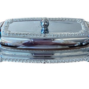 Butter Dish Silver Plated Vintage Light Unbranded
