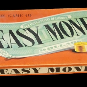 Milton Bradley Easy Money Board Game Vintage Retro Collectible Gift Idea