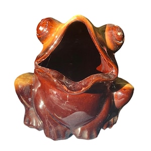 Frog Planter Mini Room Decor Green Marble Succulent Pot Pen Holder Home Decor