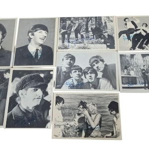 Beatles Topps Trading Card Set Of 9 Vintage Collectible Nostalgic Beatlemania