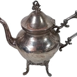Birmingham Silver Company Antique Tea/Coffee Pot Silver on Copper Vintage BSC