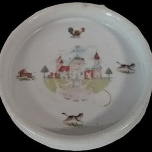 Antique This is the House That Jack Built Three Crowns China Children&#39;s Bowl