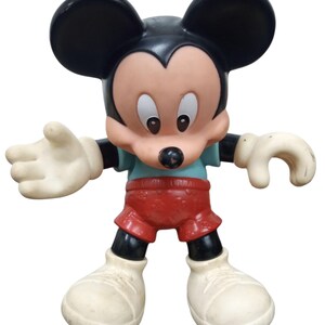 Disney Musse Pigg 8,5" leksaksfigur Vintage samlarobjekt Nostalgisk 1980-tal bild 2
