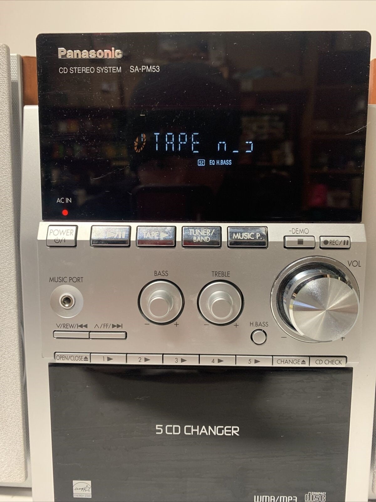 Mcm Panasonic Sa Pm53 Compact Bookshelf Stereo System Am Fm Etsy