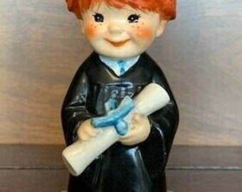 Goebel Redhead Bachler Degree - Boy Graduate Charlot Byj Figurine West Germany