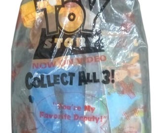 Disney Pixar Toy Story Woody Burger King Toy Sealed 1995 Retro Collectible