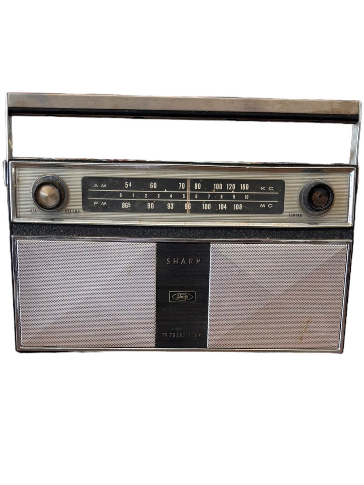 ギター ABC antiques Radio Sharp AM/FM 2 Band Transistor 10 Japan Radio Model FX-506