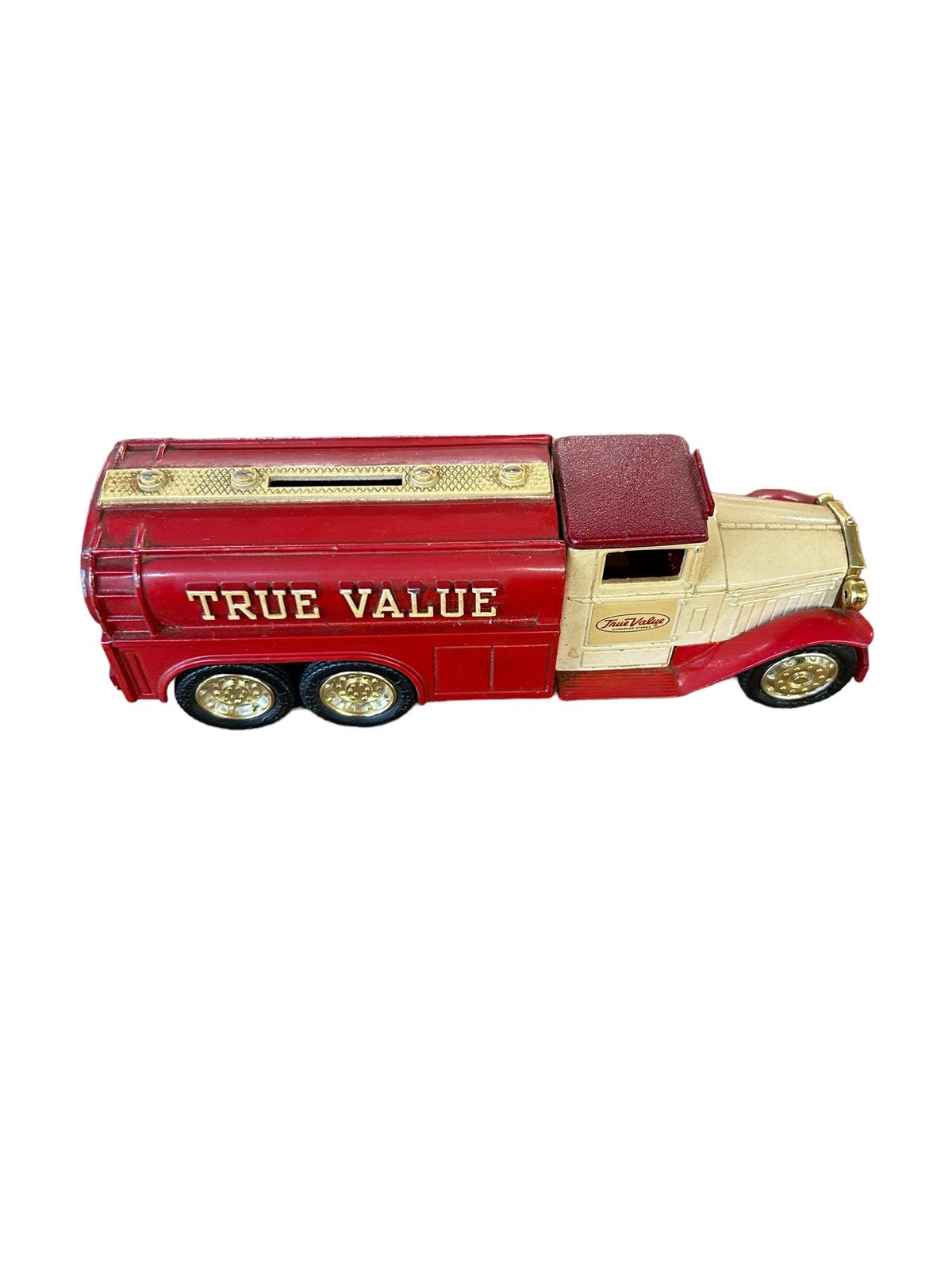 Vintage True Value Hardware Store Red Die Cast Semi Truck 6 Wheeler