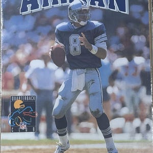 Vintage Troy Aikman #8 Dallas Cowboys Starline Poster (Blue Jersey)