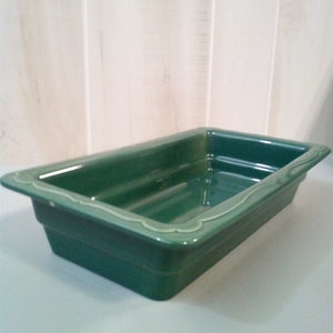 Hall China Steelite International Food Pan Third Size #1014 Forest Green in Box