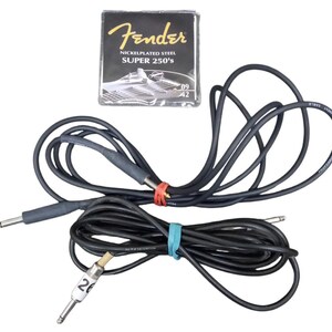 Fender Guitar Carrying Case W/Cords & Strings Collectible Music Equipment image 4