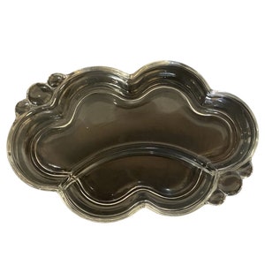 Crystal Divided Dish Relish, Glass Cloud