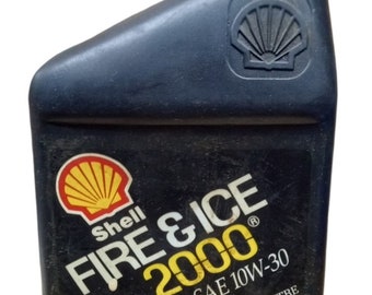 Shell Fire & Ice 2000 Motoröl Automobilpflege Vintage Sammlergarage