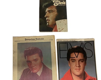 Elvis Presley Remembrance Lot Original Newspaper From 1977 Death Tribute Special