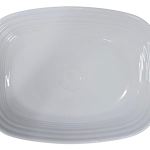Fiesta - White Rectangular Platter Homer Laughlin Ceramic Dish Dining Serving