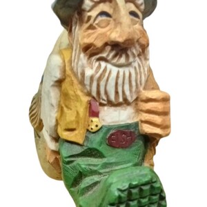 Cartera de David Frykman Figura de pescador Vintage Coleccionable Decorativo Rústico