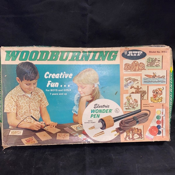 Vintage ATF Woodburning Electric Wonder Pen Wood Kit Set