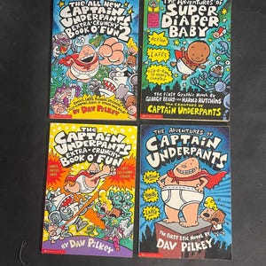 Captain Underpants and Super Diaper Baby Lot of 4 Books