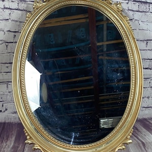 Mid Century Ornate Oval Syrocco Mirror