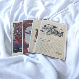 Lot of Antique Ads From 1937-1952 Business Ads 14 x 11 Perfect Condition