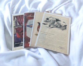 Lot of Antique Ads From 1937-1952 Business Ads 14 x 11 Perfect Condition